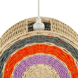 Rackhams Multi Coloured Rainbow Stripes Childrens Ceiling Pendant Light Shade - thumbnail 3