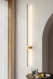 Rackhams 360 Degree Rotatable LED Straight Wall Light Warm Light 100cm - Gold - One Size - thumbnail 3