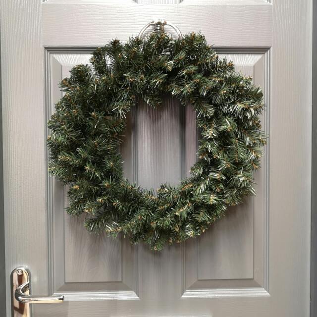 Rackhams 47cm Premier Christmas Woodcote Spruce Christmas Door Wreath - image 1