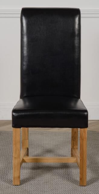 Rackhams Washington Leather Dining Chair - Black - 1 - image 1