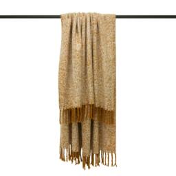 Rackhams Weaver Throw with Herringbone Design - Gold - One Size - Gold - 100% Acrylic