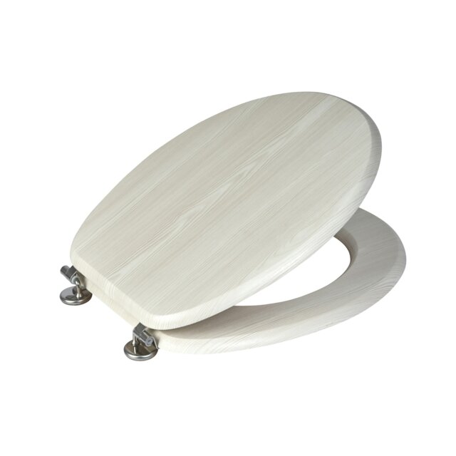 Rackhams Oxford White Oak Wooden Toilet Seat - image 1