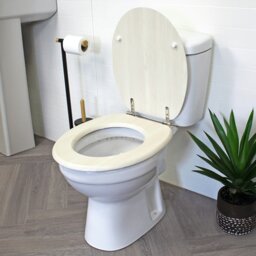 Rackhams Oxford White Oak Wooden Toilet Seat - thumbnail 3