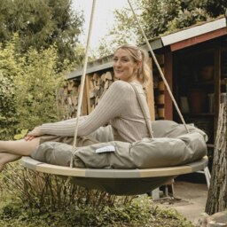 Rackhams Swing Nest Hanging Chair Taupe - thumbnail 3