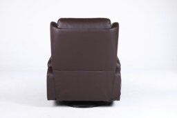 Rackhams Copenhagan Leather Manual Recliner Armchair with Heat Massager in Brown - Brown - thumbnail 5