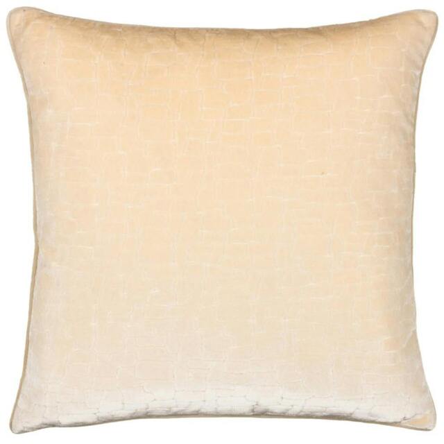 Rackhams Bloomsbury Velvet Cushion Cover - Ivory - 50cm x 50cm - Ivory - 100% Polyester - image 1