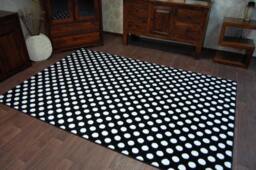 Rackhams Sketch Rug - Black & White Polka Dots - 160cm x 220cm - thumbnail 1