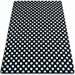 Rackhams Sketch Rug - Black & White Polka Dots - 160cm x 220cm - thumbnail 2