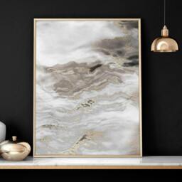 Rackhams Home decor items - set of 3 Neutral wall art prints - 20 x 30 in / 50 x 76 cm - Satin Photo paper 280 gsm - Black Frame - thumbnail 5