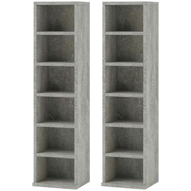 Rackhams Set of Two 102 CD Storage Units - Cement Grey