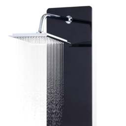 Rackhams Shower Panel Unit Glass 25x44.6x130 cm Black - thumbnail 4