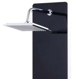 Rackhams Shower Panel Unit Glass 25x44.6x130 cm Black - thumbnail 3