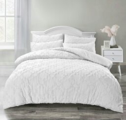 Rackhams Ophelia Tufted Duvet Cover & Pillowcase Set - Grey - King - thumbnail 3