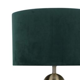 Rackhams Aila Antique Brass Table Lamp with Green Shade - thumbnail 5