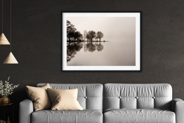 Rackhams Misty Loch Ard - Framed Print 20 x 16 inch - image 1