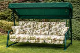 Rackhams REPLACEMENT CUSHION ONLY Vienna Deluxe 3 Seater Garden Hammock (Pattern options available) - Renaissance Sage (Green Frame) - 153cm (H) x 140cm (W) X 121cm (D) - thumbnail 4
