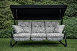 Rackhams REPLACEMENT CUSHION ONLY Vienna Deluxe 3 Seater Garden Hammock (Pattern options available) - Renaissance Sage (Green Frame) - 153cm (H) x 140cm (W) X 121cm (D) - thumbnail 6