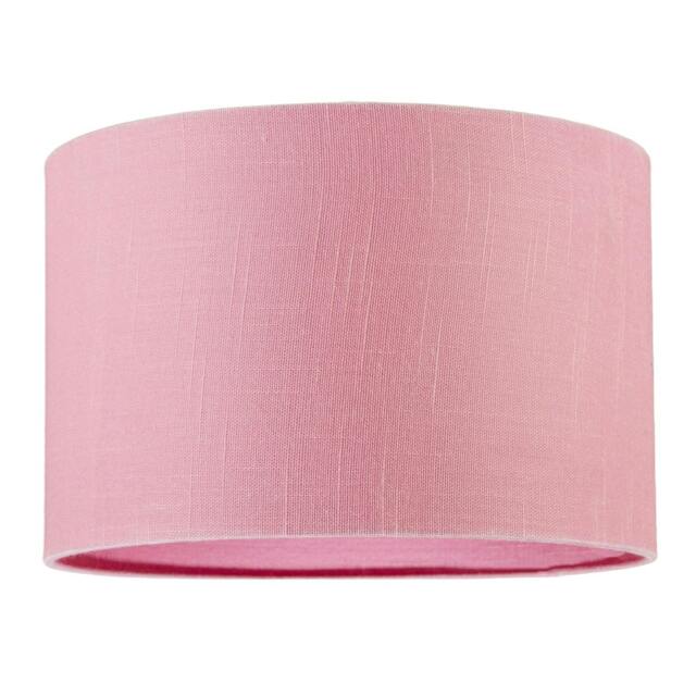 Rackhams Modern Designer Candy Pink Textured Linen Fabric Circular Lamp Shade - image 1