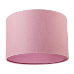 Rackhams Modern Designer Candy Pink Textured Linen Fabric Circular Lamp Shade - thumbnail 4