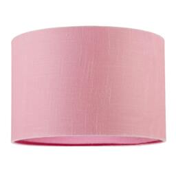 Rackhams Modern Designer Candy Pink Textured Linen Fabric Circular Lamp Shade - thumbnail 1