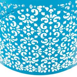 Rackhams Marrakech Designed Matt Teal Metal Pendant Light Shade with Floral Decoration - thumbnail 2
