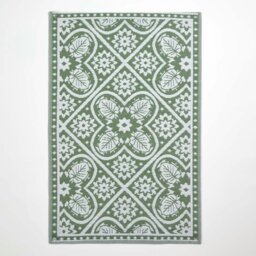 Rackhams Outdoor Rug Luxury Waterproof Reversible, For Garden, Floral Leaf - 122 x 182 cm - thumbnail 1