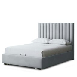 Rackhams Evangeline Divan Bed with Upholstered Headboard - Silver - Super King / 6ft - thumbnail 2