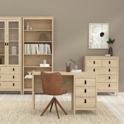Rackhams Barcelona Chest 3+2 Drawers in Jackson Hickory Oak - Oak - Matt - Melamine - thumbnail 6