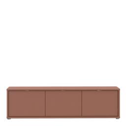 Rackhams Alice Springs Wide TV Cabinet with 3 Doors Push-to-Open in Terracotta - W 154.2 X  H 41.5 X  D 34.9cm - 1 - Manufactured Wood - thumbnail 3