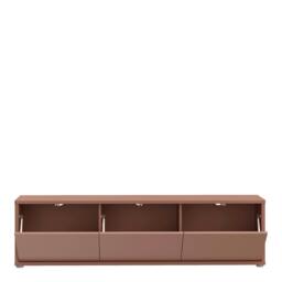 Rackhams Alice Springs Wide TV Cabinet with 3 Doors Push-to-Open in Terracotta - W 154.2 X  H 41.5 X  D 34.9cm - 1 - Manufactured Wood - thumbnail 6