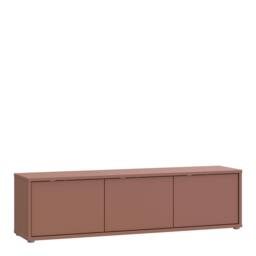 Rackhams Alice Springs Wide TV Cabinet with 3 Doors Push-to-Open in Terracotta - W 154.2 X  H 41.5 X  D 34.9cm - 1 - Manufactured Wood - thumbnail 2