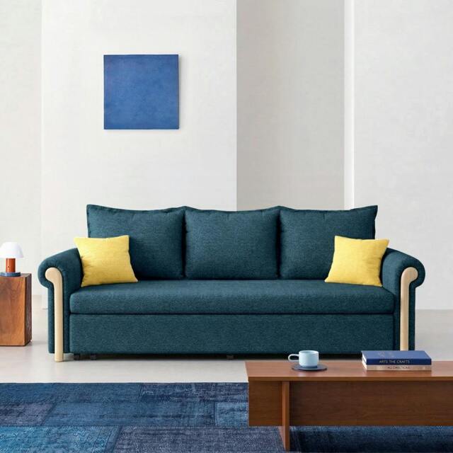 Rackhams Braylene Two Seater Sofa Bed, Linen - Color 5 - 156cm (with one drawer) - image 1