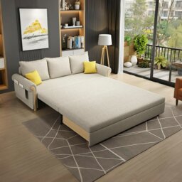 Rackhams Braylene Two Seater Sofa Bed, Linen - Color 5 - 156cm (with one drawer) - thumbnail 2