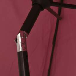 Rackhams Parasol Burgundy 200x224 cm Aluminium - Red - Fabric (100% polyester), aluminium with powder coating - thumbnail 6