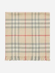 Rackhams Burberry Baby Check Wool Blanket in Beige (90 x 90cm) - Beige - One size - thumbnail 2