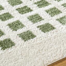 Rackhams Fossay Shag-Washable Beige Green Modern High Pile Rug - 200 x 275 cm - thumbnail 3