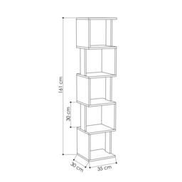Rackhams Piri 5 Tier Tall Freestanding Bookcase (H) 161cm - Oak - thumbnail 4
