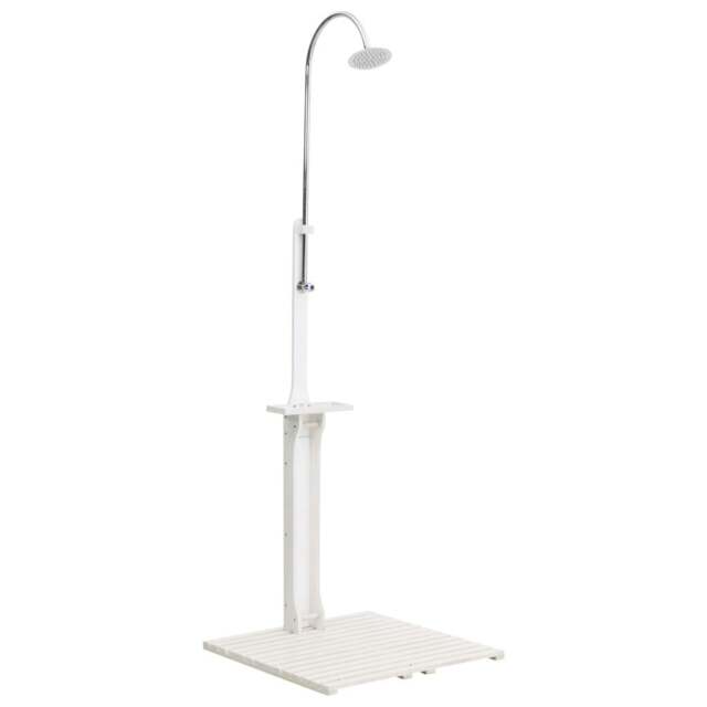 Rackhams Garden Shower White Wood