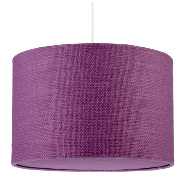 Rackhams Modern Purple Wine Textured Linen Pendant Light Shade with Diffuser - image 1