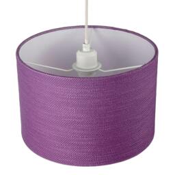Rackhams Modern Purple Wine Textured Linen Pendant Light Shade with Diffuser - thumbnail 3
