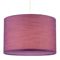 Rackhams Modern Purple Wine Textured Linen Pendant Light Shade with Diffuser - thumbnail 2