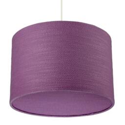Rackhams Modern Purple Wine Textured Linen Pendant Light Shade with Diffuser - thumbnail 4
