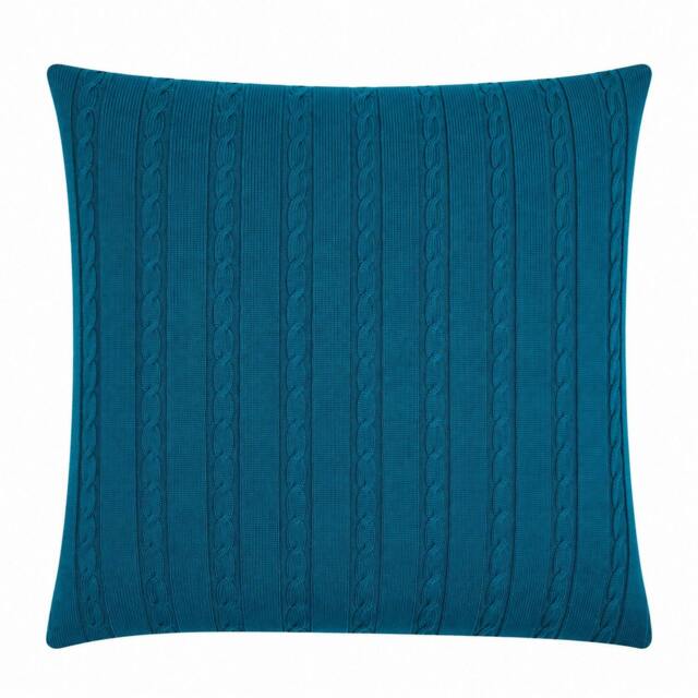 Rackhams Turquoise Cable Knit Cushion - image 1