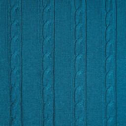 Rackhams Turquoise Cable Knit Cushion - thumbnail 3