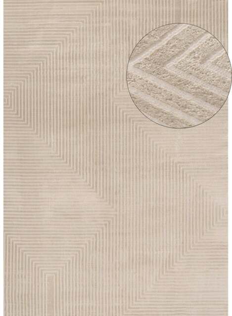 Rackhams Carmel Beige-Cream Geometric Rug - 6050 - 200X290 cm - image 1