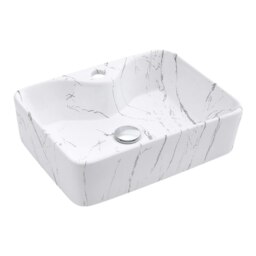 Rackhams 48cm W x 37cm D Rectangular Marble Vessle Sink - thumbnail 6