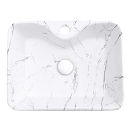 Rackhams 48cm W x 37cm D Rectangular Marble Vessle Sink - thumbnail 3