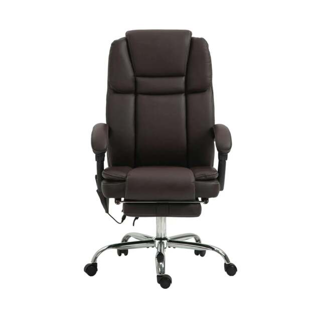 Rackhams Six Point Vibrating Massage Office Chair - Dark Brown