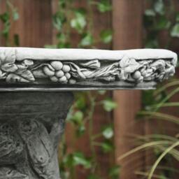 Rackhams Fruit Design Stone Cast Birdbath - thumbnail 3