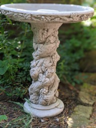 Rackhams Fruit Design Stone Cast Birdbath - thumbnail 5